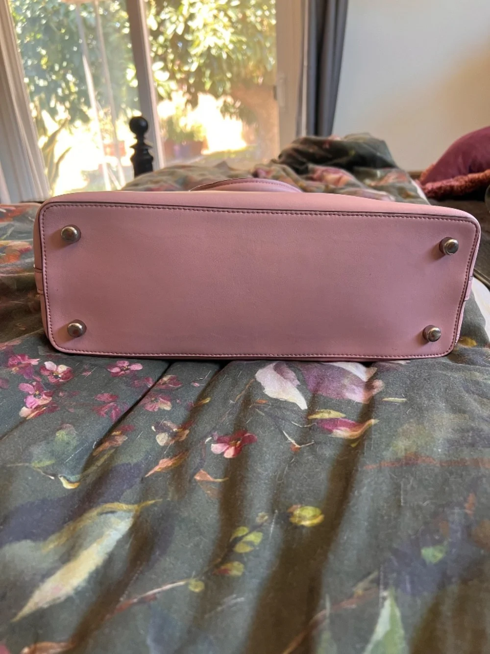 Coach Sierra Dome Satchel — Brown Signature with Pink Trim